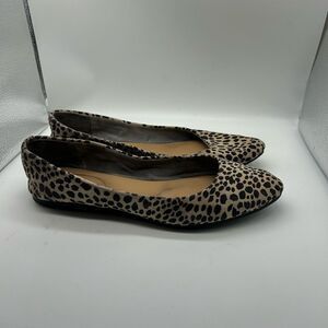 Me Too Women's Arie Cheetah Print Pointed Toe Flats Size 7.5M